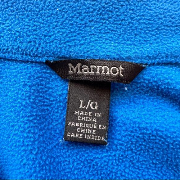 MARMOT Youth Kids Fleece Pullover Blue  1/4 Zip Unisex Long Sleeve Size L - Picture 6 of 9